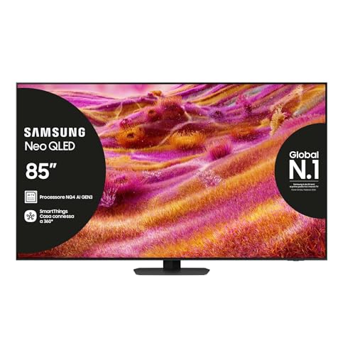 Samsung Neo QLED 4K Vision AI Smart TV 85'' QE85QN90FATXZT Mini LED, NQ4 AI Gen3 Processor,AI Upscaling Pro, Glare Free, Motion Xcelerator 165Hz, NeoSlim Design, PACCHETTO INTRATTENIMENTO, 2025