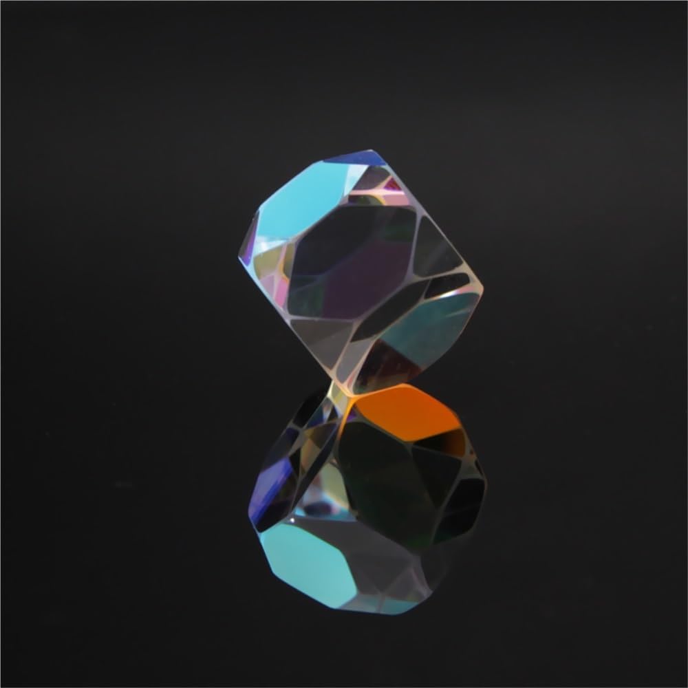 Dés à prisme dichroïque croisé, combinateur de faisceau octaédrique, verre optique, Cube décoratif, prisme de couleur, prisme de cristal