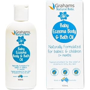 Baby Eczema & Cradle Cap Oil Body & Bath Oil For Ages 0+ Months to 12 Years – Clinically Proven Formula – Gentle Relief for Itchy, Very Dry Skin – Hypoallergenic (3.38oz)
