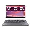 Lenovo Duet Chromebook 11” FHD+ (1920x1200), MediaTek Kompanio 838, RAM 8GB, Memoria 128GB, Schermo Touch, Chrome OS, Folio Stand e Tastiera inclusi - Luna Grey