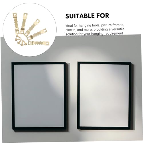 Image of Hemobllo 1set Double-Sided Sawtooth Hangers with Self-Tapping Screws for Easy Installation Rvs Boats Trucks Picture Frames and Wall Clocks Versatile Hanging Hardware for DIY Projects