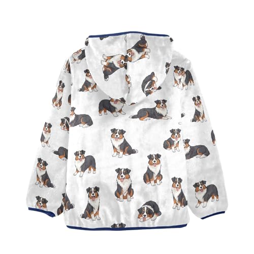 CHIFIGNO Cartoon Dogs Boys Polar Fleece Lined Winter Jackets, Boys Fleece Jacket with Hooded 3T2