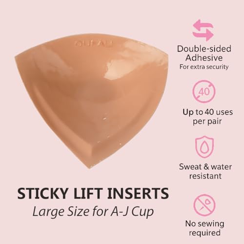 Large Size Lift Inserts Sticky Bra Lightly Padded for Large Breasts Adhesive Lifting Bras for D+ Cup Reusable3