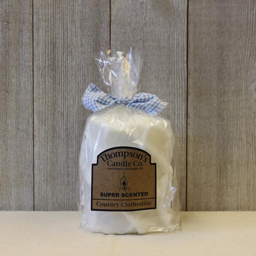 Thompson's Candle ccmp Country Clothesline Pillar Candle, Medium, White