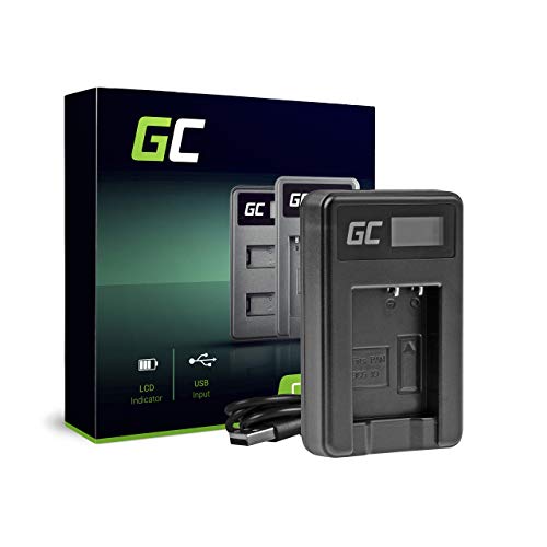 Green Cell DE-A65BB laddare för Panasonic DMW-BCG10 batteri och Lumix DMC-TZ7 TZ8 TZ10 TZ20 TZ25 TZ6 TZ18 TZ29 TZ30 TZ31 TZ31 TZ66 ZS1 ZS3 ZS5 ZS10 ZS20 ZR1 ZR3 (5 W 8,4 V 0,6 A svart)