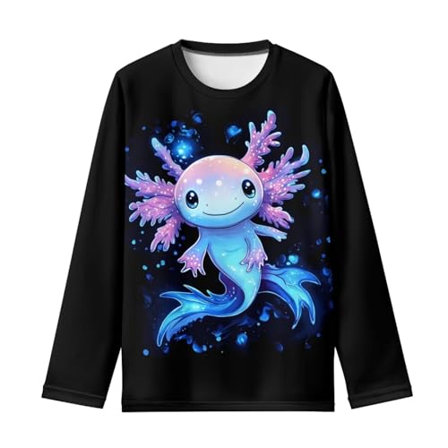 Girls Long Sleeve Shirt with Cute Graphic Casual Pullover Tops 3-16Y