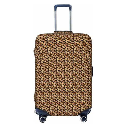 Housse de valise lavable extensible noire taille L motif sandwich