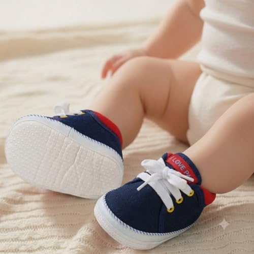 Image of Butterthief Unisex Baby Prewalking Shoes for Newborn Boys & Girls | Soft Sole Infant Bootie with Anti-Slip Bottom | Lightweight Cotton Footwear Early Walker Shoes (6-9 Months, 12 CM)