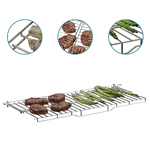 Image of SafBbcue 66044 Warming Rack Upgrade Genesis II 300 Replacement for Genesis II E310 E315 E325 E330 S310 S-335 S345 Grill Parts Duble Warming Grates for Weber 61000001 61016201