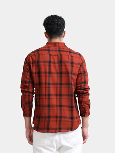 Image of GLORYBOYZ Men's Full Sleeve Checkered Casual Cotton Shirt S-2XL