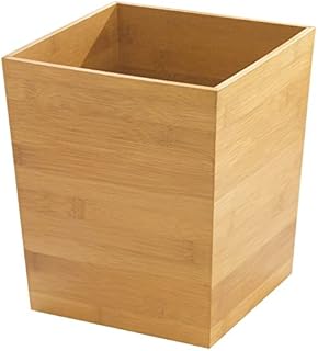 mDesign Rubbish Bin with Cube Shape - Ideal as a Waste Bin or a Simple Wastepaper Bin - Strong Plastic - for Kitchen, Bathroom and Office