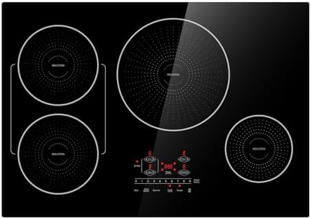 30 Inch Induction Cooktop 4 Burners, Flat Glass Top Electric Stov...