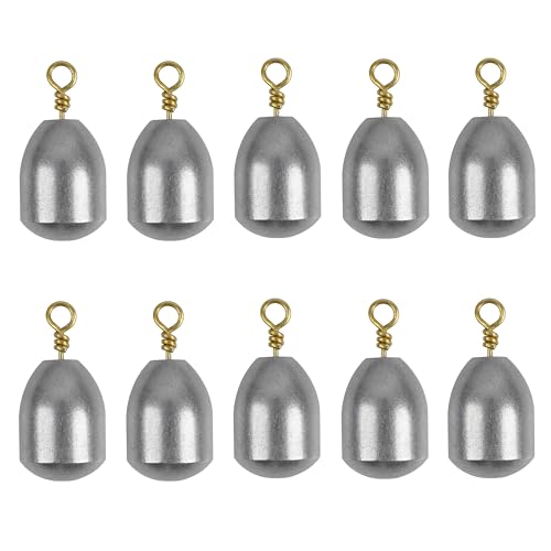Iron Fishing Weights Sinkers, 20pcs Bass Casting Sinker Weights with Ring Drop Fishing Sinker and Weights for Saltwater Surf Sea Fishing