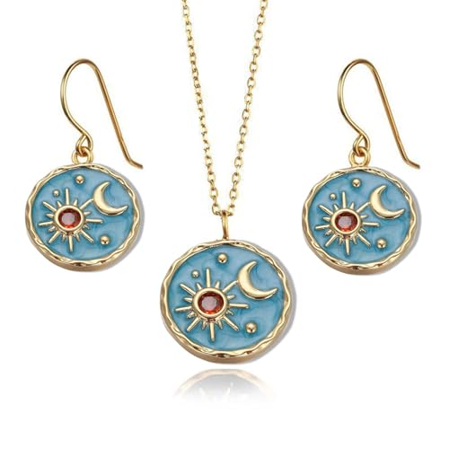 Boucles d'oreilles soleil lune vintage pour sublimer vos tenues d'été et soirées bohèmes