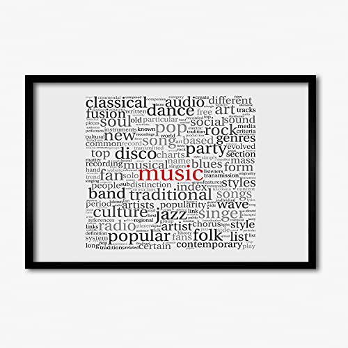 Affiche de musique Tulup cadre photo bois 60x40 cm décoration murale