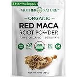 Red Maca Root Powder, 16 oz – Organic Raw Peruvian Superfood for Women, USDA Certified, Non-GMO, Vegan – Supports Energy, Mood & Hormone Balance – Gluten Free
