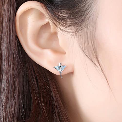 Boucles d'oreilles mignonnes Blue Manta le cadeau d'anniversaire idéal - 4