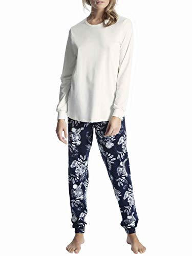 Preisvergleich Produktbild Damen Pyjama mit Bündchen star white M