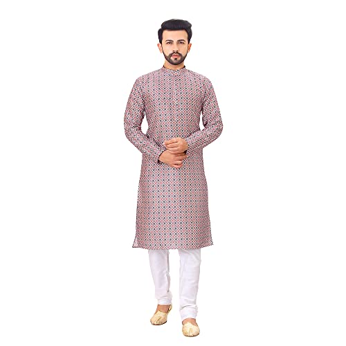 Tathastu Mens Silk Blend Kurta Pyjama Set