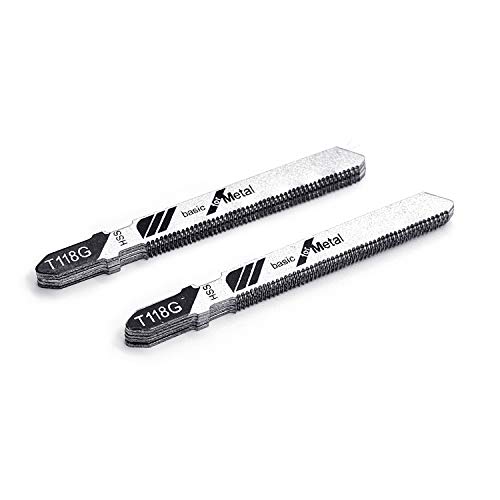 Tarose 10-Piece T118G 3 Inch 32 Tpi Assorted T-Shank Jig Saw Blades Set For Cutting Metal #TOP1
