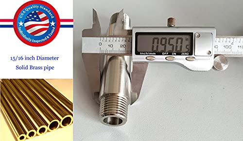 Aquaiaw Shower Arm And O-Ring Flange, 3 Inch, Solid Brass, Round, Both Soldered 1/2 Npt Tapered Threads, Straight Shower Arm Extension, Ceiling Shower Head Arm For Rainfall Shower (Pvd Brushed Nickel) #TOP2