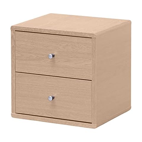 Iris Ohyama, Nachttisch, Kleiner Beistelltisch, Nachttisch, Modern, Design mit Schublade, Ergonomische Griffe Cover