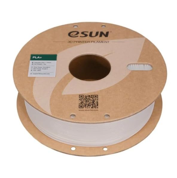 Image of eSUN PLA+ 3D Printing Filament 1.75mm High Speed Filament Speedy PLA Plus for Fast Printing, Dimensional Accuracy + /- 0.03mm, 1KG (2.2 LBS) White