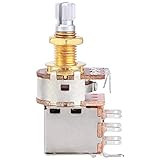 Macetas de empuje de 500k para guitarras Adecuado para interruptor de empuje de guitarra eléctrica, interruptor de rebote de bajo eléctrico, grifo de bobina, pulsador de grifo de bobina Potenciómetros de 500k para guitarras, potenciómetro de 500kpotenciómetro