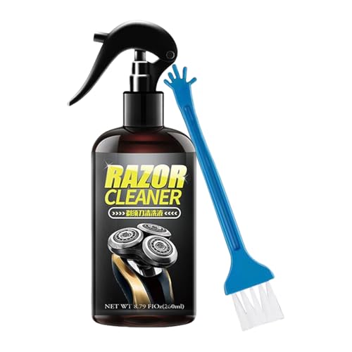 Razor Cleaner Trimmer Cleaning Solution, Natural Lubricating Spray for Electric Razors and Trimmers, Rust Prevention, Odor Elimination, Long Lasting Blade Protection, Easy Maintenance Spray for Home