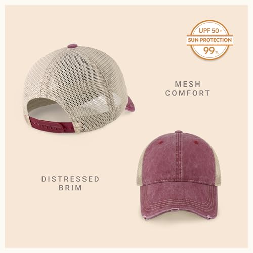 Image of ChoKoLids Vintage Distressed Trucker Hat Adjustable Back Unisex Headwear