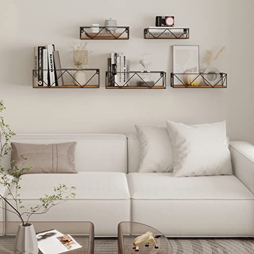 Crugla Bathroom Shelves Wall Mounted Set Of 5, Hanging Storage Floating Shelf For Bathroom, Kitchen, Bedroom, Living Room Home Decor #TOP5