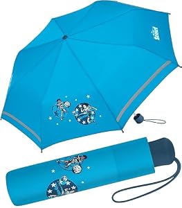 SCOUT Kinder-Taschenschirm reflektierend - Super Champion