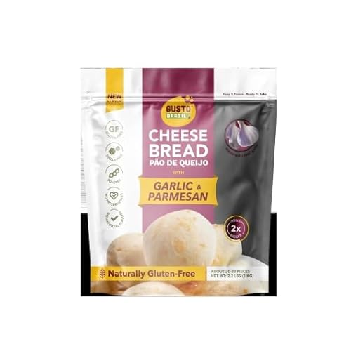 Gusto Brazil Gluten Free Garlic & Parmesan Cheese Bread Rolls,