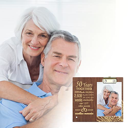 Malihome 10-50Th Year Wedding Anniversary Picture Frame Gifts For Anniversary Couple, Husband, Wife,Golden Anniversary,Marriage Gift Tabletop Photo Frame For 4 X 6 And 5 X 7 Inch Photo (50Th) #TOP4
