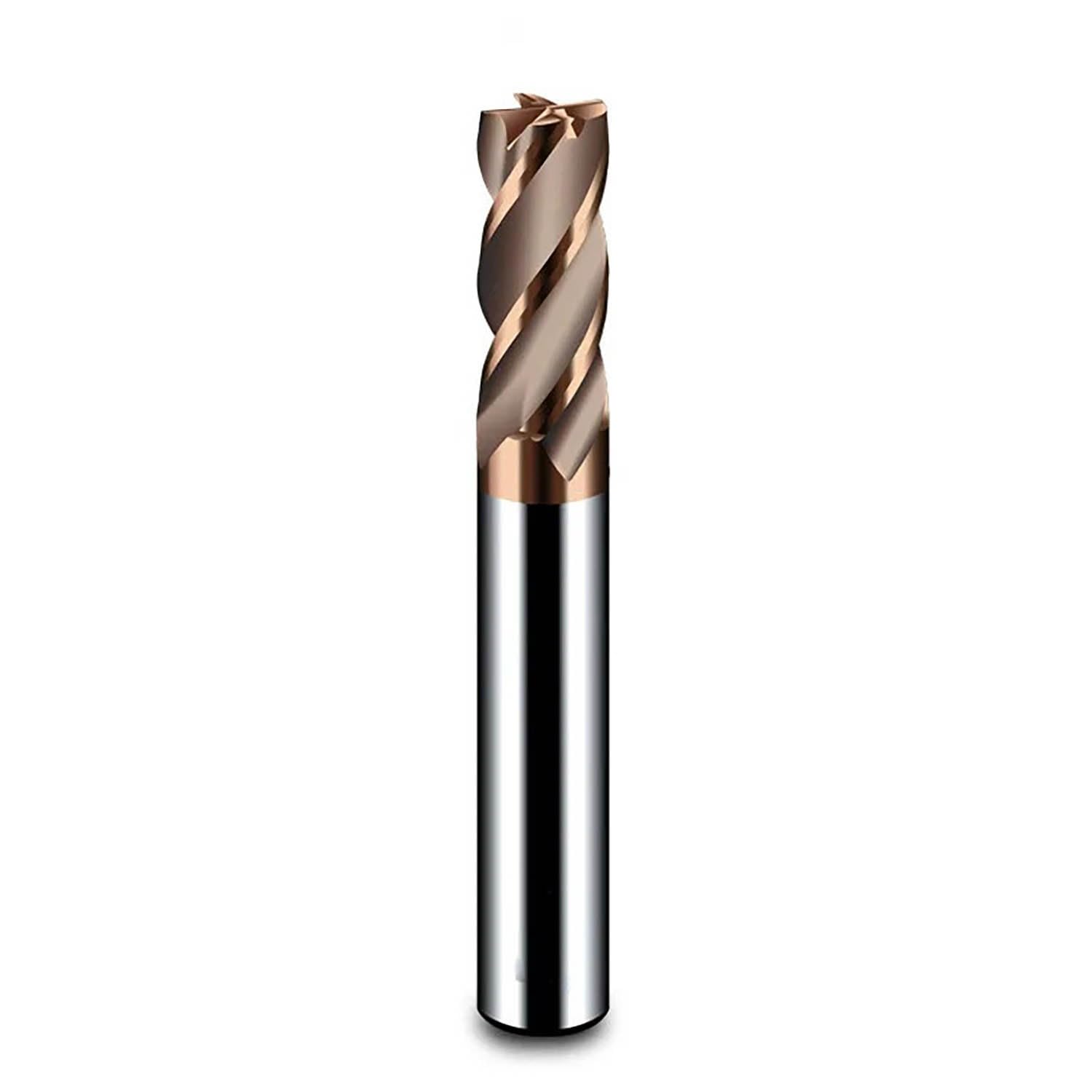 6mm 8mm 12mm vástago HRC55 CNC carburo extremo plano fresa tungsteno 4 flauta Metal acero mecanizado herramienta llave cara broca enrutadora cuadrada(12mmxD12x75L)