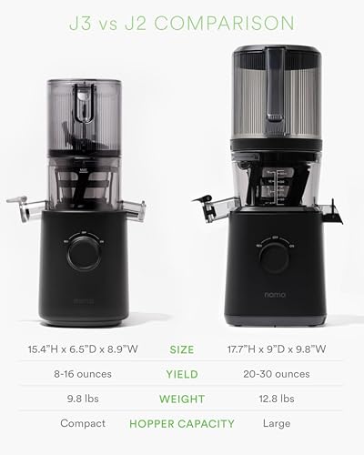 Image of Nama J2 Cold Press Juicer - Self Feeding for Hands-Free Operation with Wide Mouth Hopper for Whole Recipe Loading, Zero Waste Masticating Juicer For More Juice, Less Pulp - Easy Cleanup & Assembly