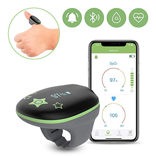 Wellue KidsO2 Children Oxygen Monitor - with Audio Reminder on Smartphone - Wireless