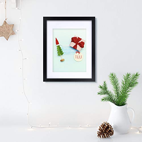 A3 Frame,100% Solid Wood with A4 Mat,A3 Picture Frame,A3 Photo Frames with Acrylic Glass,A3 Poster Frame for Wall Mounting,29.7x42cm Certificate Frames for Portrait,Black - Image 6
