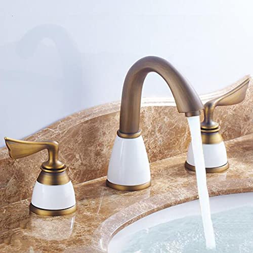 Robinet de salle de bain chrome LWX avec commande eau chaude et froide