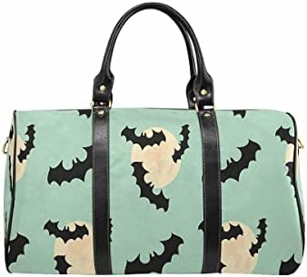 InterestPrint Cartoon Halloween Bat Waterproof Travel Bag Sports Duffel Tote Overnight Bag