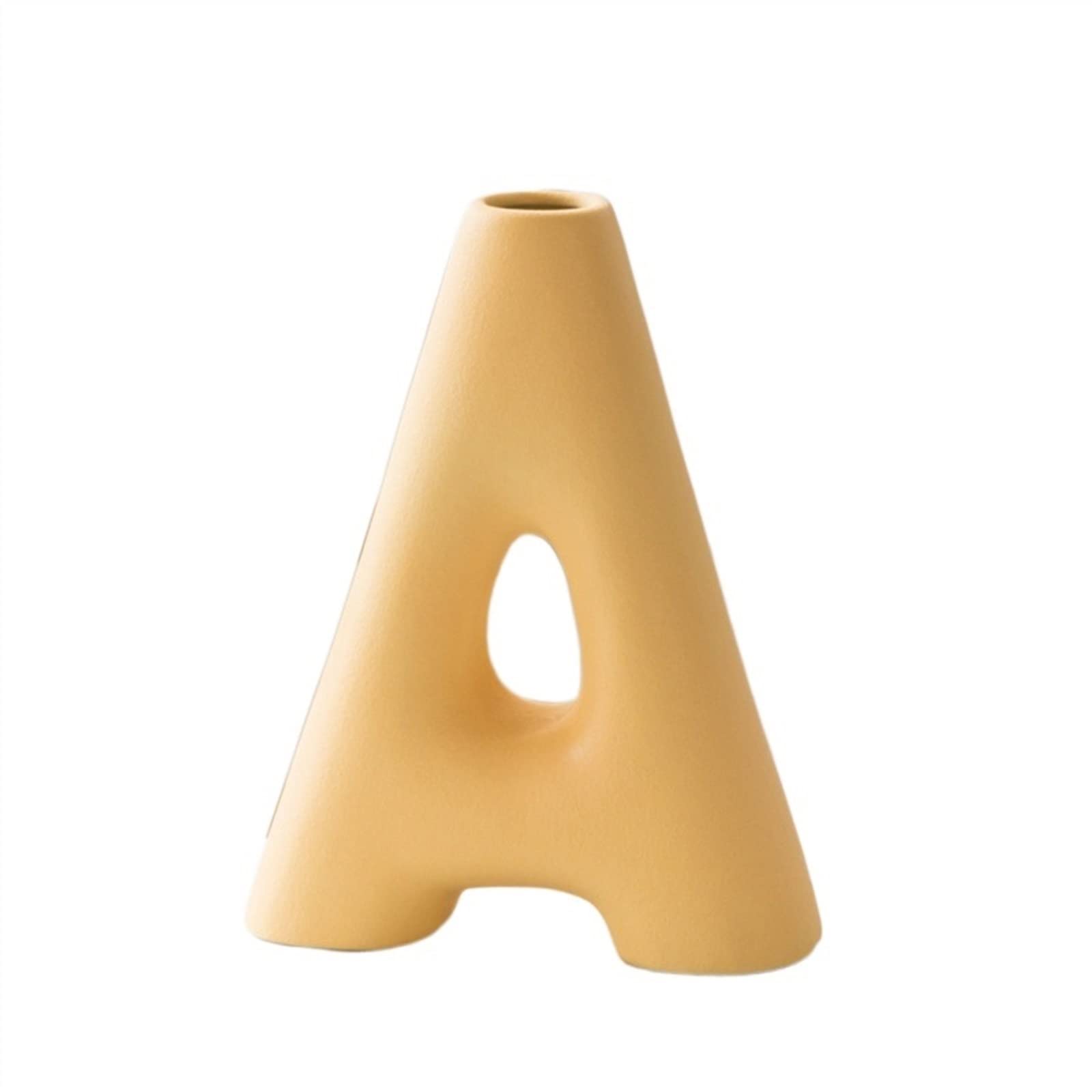 Centerpiece Vases Vases Ceramic Vase Home Decor Room Decoration Accessories Creative Letter Shape Ornaments Desktop(A-3)