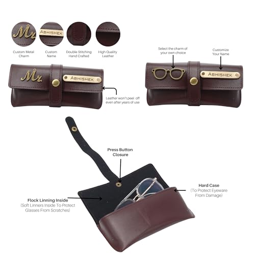 Image of AICA Personalized Name & Charm Sunglass Cover Giftset for Men (Grey)
