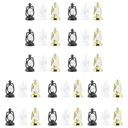 Ipetboom 36 Piezas Mini Farolillos para Casa Miniatura Lámparas Decorativas Navideñas y Decoración para Micropaisajes y Mesas Navideñas