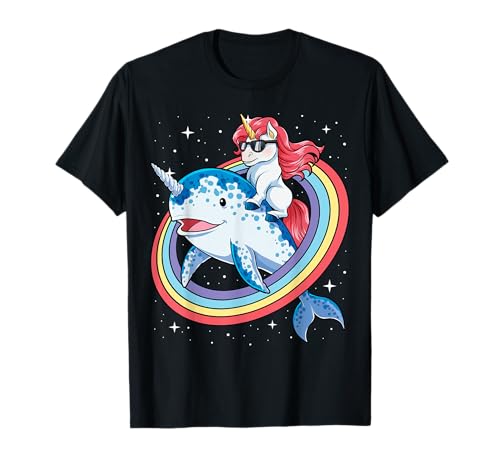 T-shirt licorne Narval pour filles et enfants Rainbow Unicorns Squad T-Shirt