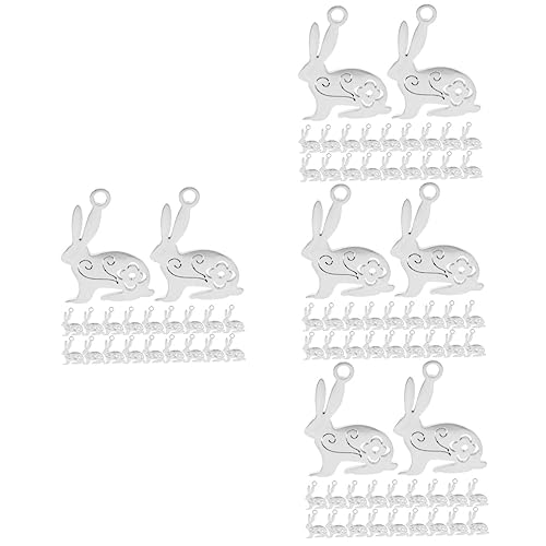 Breloques lapin Angoily durables en acier inoxydable pour finitions de bijoux élégants