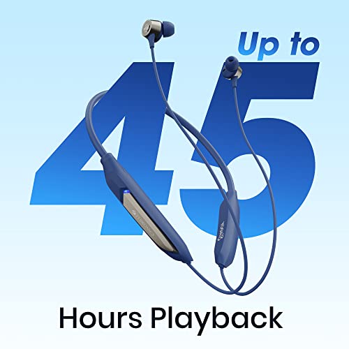 Image of ZEBRONICS Yoga N3 with 46 Hours Backup,Bluetooth V5.2 Wireless Neckband,Enc Calling,Gaming Mode (Upto 50Ms),Voice Assistant,Dual Pairing,Splash Proof&Type C (Blue),in-Ear