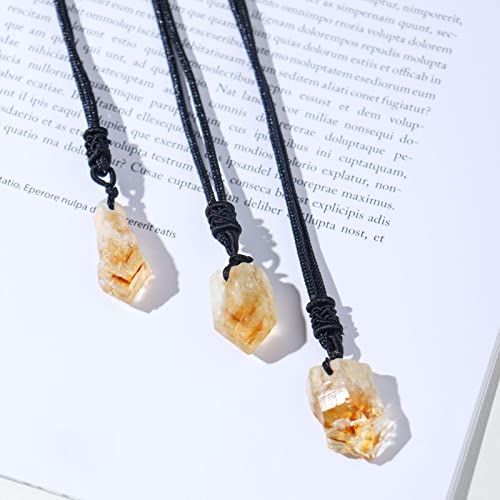 Citrino Grezzo Naturale Irregolare, Collana con