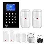  Système d\'alarme Smart Home WIFI GSM système d\'alarme de sécurité sans fil cambrioleur détecteur de mouvement fumée porte fenêtre capteur caméra IP Zéro taux de faux positifs ( Color : 2B+60A controll
