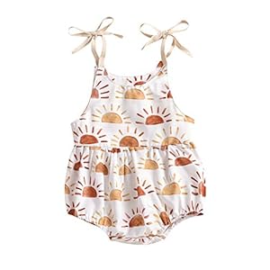 JLKGICF Infant Newborn Baby Girl Floral Romper Kids Spaghetti Strap One Piece Jumpsuit Shorts Toddler Summer Overall Clothes