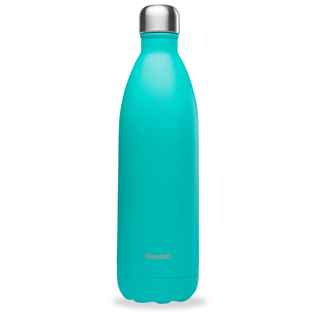 Qwetch - Bouteille Isotherme Pop Bleu 1L - Gourde Nomade Inox - 24h Froid et 12h Chaud - Etanche, Sans BPA & Réutilisable - Gourde isotherme pour Sport, Voyage, Bureau, Randonnée